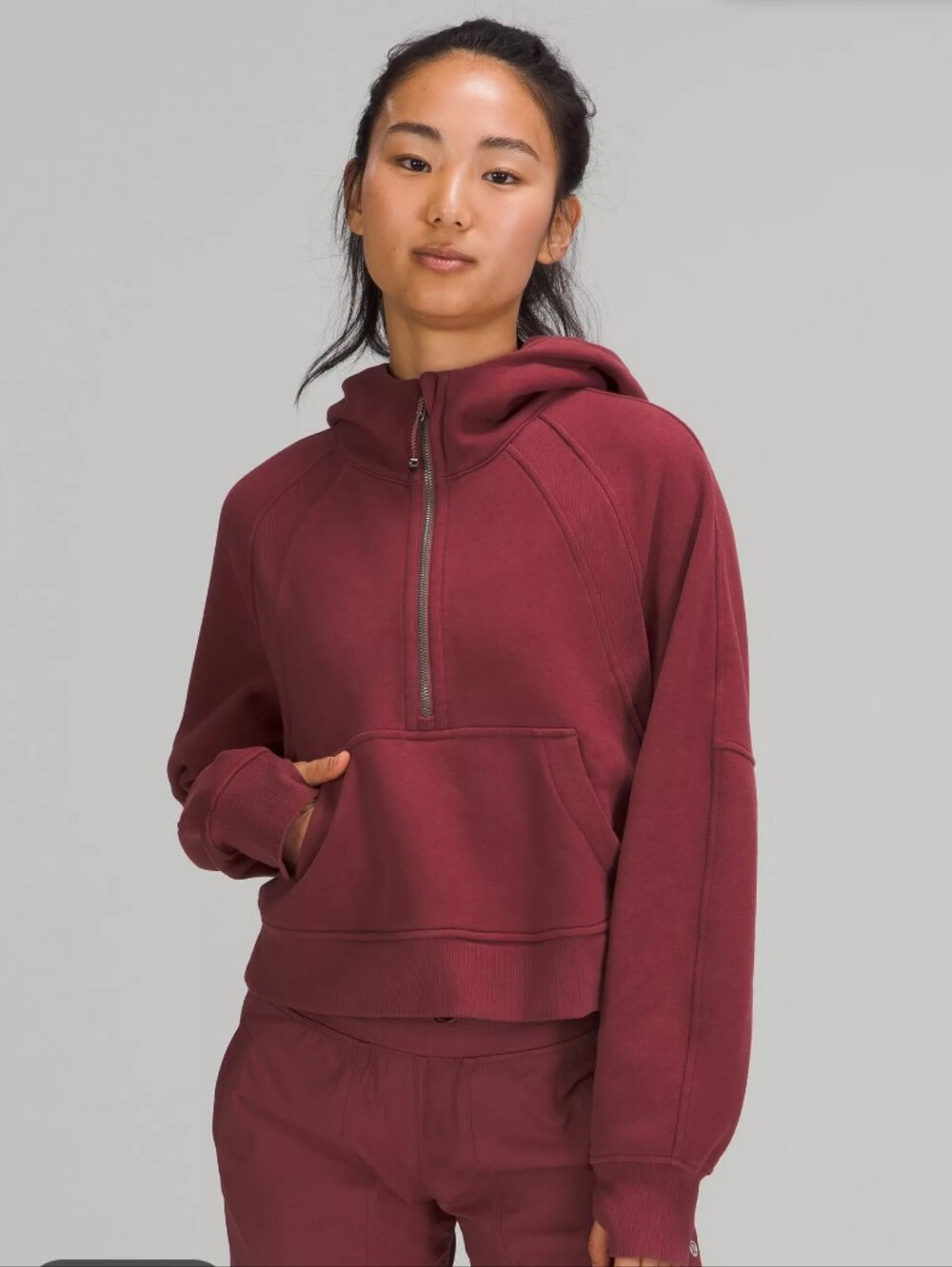 Lululemon Scuba Oversized 1/2 Zip Hoodie In Savannah